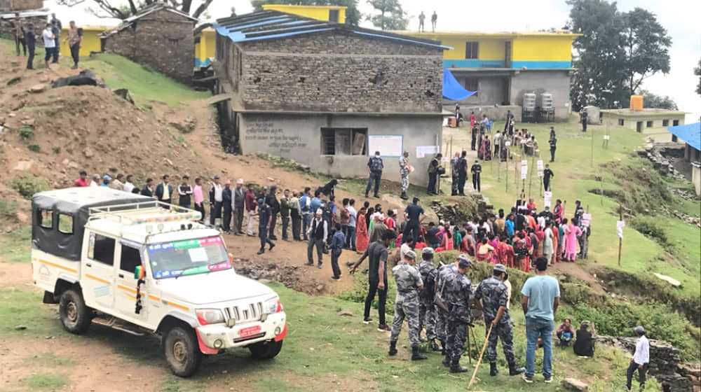 बाजुराको बूढीगंगा नगरपालिकामा मतदान जारी